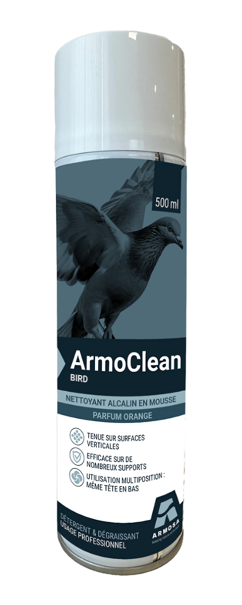 Armoclean Bird – Nettoyant Alcalin Mousse Spécial Fientes de Pigeons