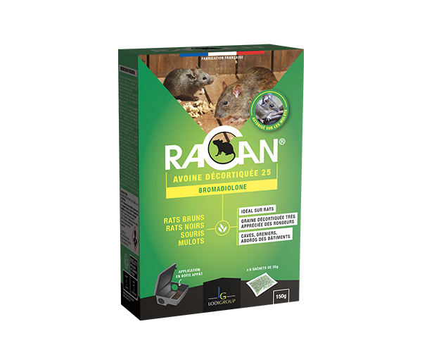 RACAN – Avoine décortiquée rodenticide au bromadiolone