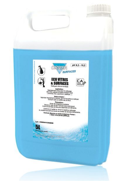 ORMEA ECO Vitres &amp; Surfaces – Nettoyant écologique multi-usages 5L
